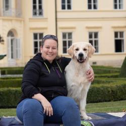 Lindenhoney Born of Starshine 'Riley' with his owner